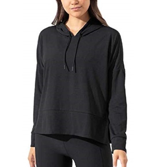 NWT Mondetta Women's Ottoman Lightweight Hoodie Black Pullover Size S L XL $85 - Picture 1 of 4